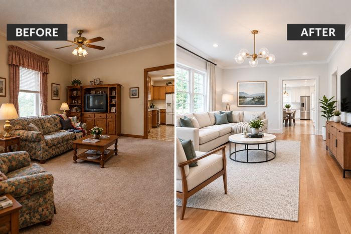 Open plan living space